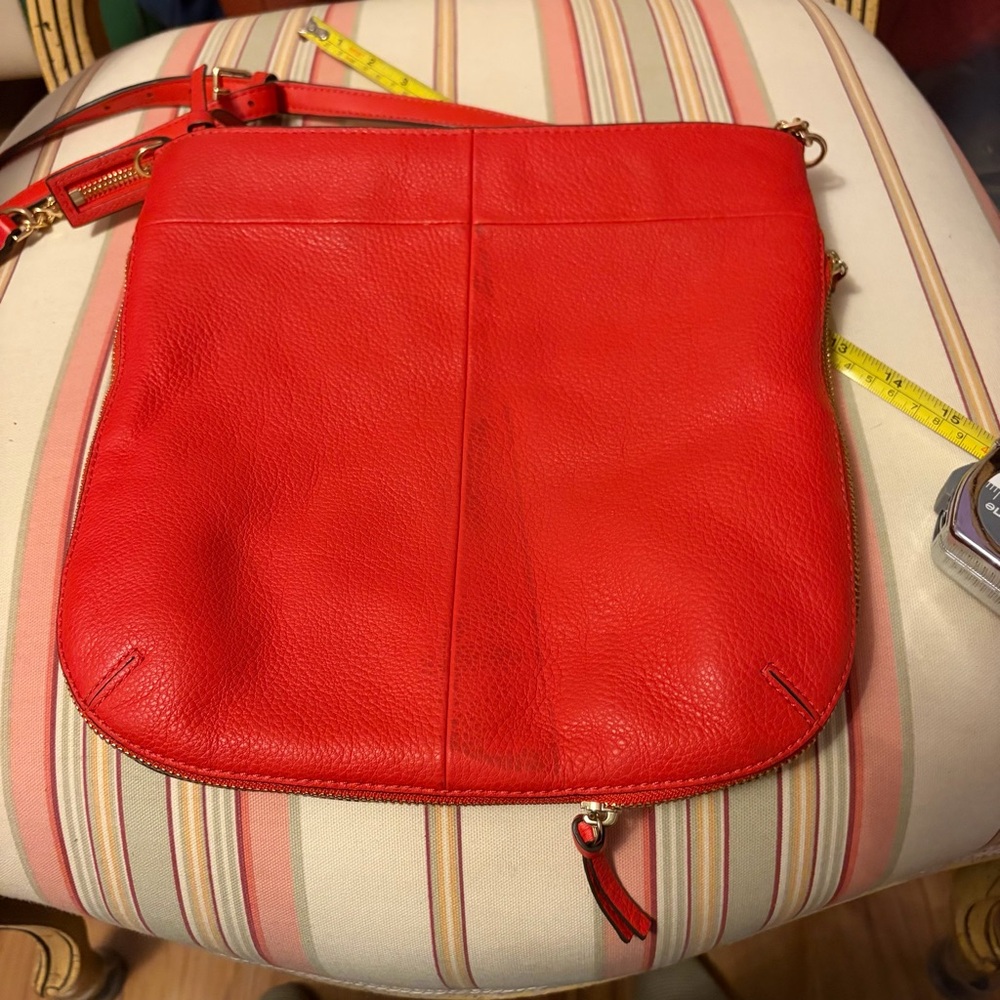 Tory Burch Red Expanding Crossbody/Messenger Bag - Please Read Description - Picture 2 of 9